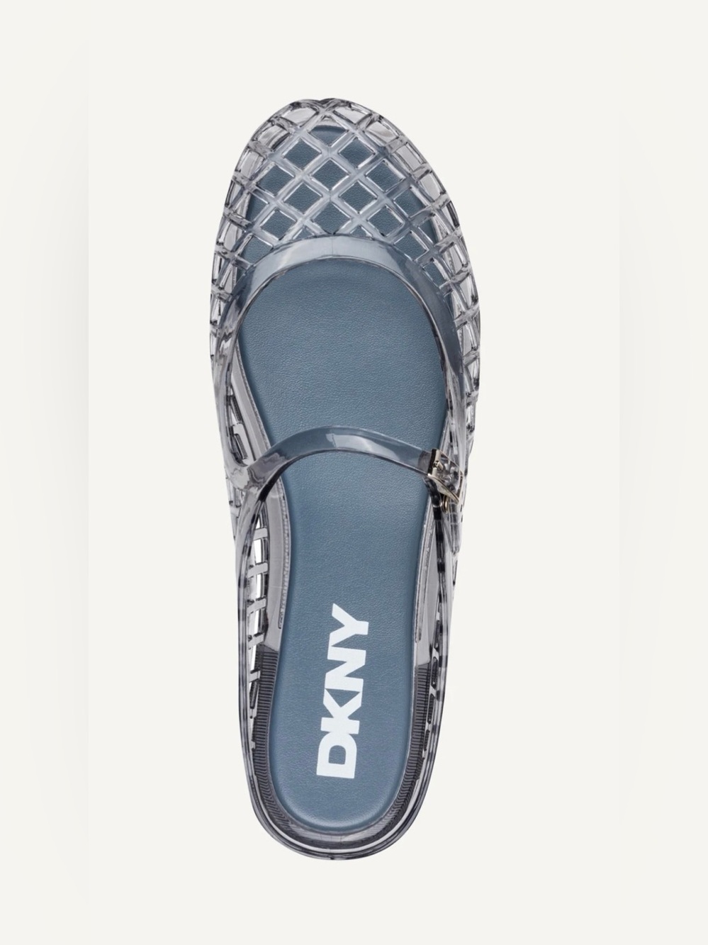 🩶DKNY LOUEY MARY JANE JELLY FLATS - SLATE BLUE - NWT🩶